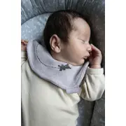 Baveta eleganta brodata BabyJem (Culoare: Gri) JEMbj_7481