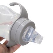 Biberon cu toarte si tetina din silicon BabyJem (Culoare: Gri) JEMbj_7492