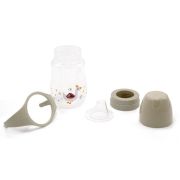 Biberon cu toarte si tetina din silicon BabyJem (Culoare: Gri) JEMbj_7492