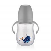 Biberon cu toarte si tetina din silicon BabyJem (Culoare: Gri) JEMbj_7492