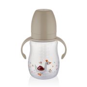 Biberon cu toarte si tetina din silicon BabyJem (Culoare: Gri) JEMbj_7492
