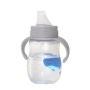 Biberon cu toarte si tetina din silicon BabyJem (Culoare: Portocaliu) JEMbj_7493