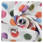 Muselina din bambus 120x120cm Polka Dots XKKO BBKXKK_BMB120058