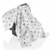 Protectie soare din muselina pentru scaun auto 0-13 kg (Model: Dino) JEMbj_1591