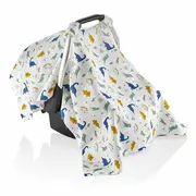 Protectie soare din muselina pentru scaun auto 0-13 kg (Model: Inele colorate) JEMbj_1593