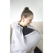 Sal pentru alaptare cu fereastra din tul BabyJem (Culoare: Gri) JEMbj_7352