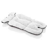 Saltea cu doua fete pentru carucior si scaun de masa BabyJem Dots (Culoare: Gri) JEMbj_5071