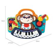 PIANINA BEBE MAIMUTICA DJ CU LUMINI SUNETE SI MICROFON VIV3137