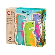 CUTIE UNIVERSUL DINOZAURILOR CU 24 PIESE DIN LEMN SI MAGNETICE VIV1029-64043