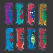 CUTIE UNIVERSUL DINOZAURILOR CU 24 PIESE DIN LEMN SI MAGNETICE VIV1029-64043