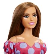 PAPUSA BARBIE FASHIONISTA SATENA CU ROCHIE ROZ CU BULINE VIVMTFBR37_GRB62