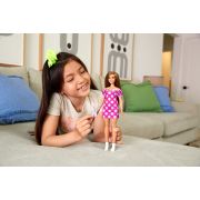 PAPUSA BARBIE FASHIONISTA SATENA CU ROCHIE ROZ CU BULINE VIVMTFBR37_GRB62