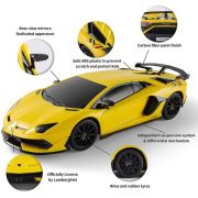 MASINA CU TELECOMANDA LAMBORGHINI AVENTADOR SVJ GALBEN CU SCARA 1 LA 24 VIVRas96100_Galben