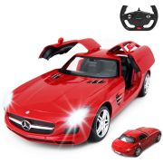 MASINA CU TELECOMANDA MERCEDES-BENZ SLS ROSU SCARA 1 LA 14 VIVRas47600_Rosu