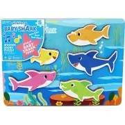 BABY SHARK PUZZLE DIN LEMN MUZICAL 5 PIESE VIV6054918