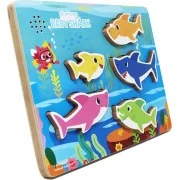 BABY SHARK PUZZLE DIN LEMN MUZICAL 5 PIESE VIV6054918