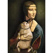 PUZZLE 1000 DOAMNA CU PISICA VIV10663