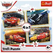 PUZZLE 4IN1 CARS - PE LOCURI, FITI FATA, START VIV34608
