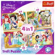 PUZZLE TREFL 4IN1 DISNEY PRINCESS -  ZIUA FERICITA VIV34385