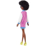 PAPUSA BARBIE FASHIONISTA CU PARUL AFRO SI JACHETA LILA VIVMTFBR37_GRB48