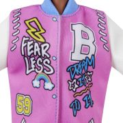 PAPUSA BARBIE FASHIONISTA CU PARUL AFRO SI JACHETA LILA VIVMTFBR37_GRB48