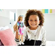 PAPUSA BARBIE FASHIONISTA CU PARUL BLOND SI ROCHITA SPORT VIVMTFBR37_GRB51