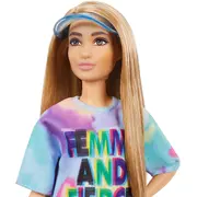 PAPUSA BARBIE FASHIONISTA CU PARUL BLOND SI ROCHITA SPORT VIVMTFBR37_GRB51