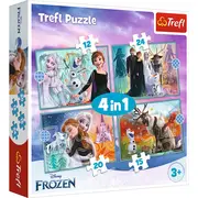 PUZZLE TREFL 4IN1 FROZEN 2 UIMITOAREA LUME DISNEY VIV34381
