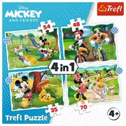 PUZZLE TREFL 4IN1 MICKEY MOUSE ZIUA DEOSEBITA VIV34604