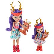 ENCHANTIMALS SET PAPUSI SURORI SI ANIMALUTELE LOR  DANESSA DEER & SPRINT SI DANETTA DEER & FLEET VIVMTHCF79_HCF80
