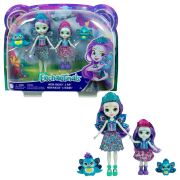 ENCHANTIMALS SET PAPUSI SURORI SI ANIMALUTELE LOR PATTER PEACOCK  & FLAP SI PIERA PEACOCK & FEATHER VIVMTHCF79_HCF83
