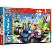 PUZZLE TREFL 100 PIESE PATRULA CATELUSILOR CATELUSII PE MOTOCICLETE VIV16430