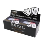 SET 2 PACHETE CARTI ROYAL CANASTA POKER DIN PLASTIC VIVRBA025D205-AB512LR