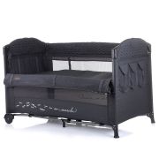 Patut pliabil chipolino merida anthracite linen cu laterala culisanta hubkosimer0221an