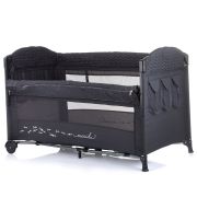 Patut pliabil chipolino merida anthracite linen cu laterala culisanta hubkosimer0221an