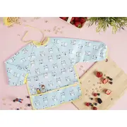 Badabullle - bavetica cu maneci, albastra cu pisicute bbbb007025