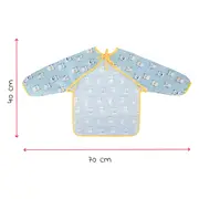 Badabullle - bavetica cu maneci, albastra cu pisicute bbbb007025