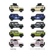 MAJORETTE SET 5 MASINI DIN METAL SUZUKI JIMNY 7.5CM VIV212053177