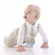 Cravata bebelusi cu accesoriu de dentitie BabyJem (Culoare: Ecru) JEMbj_7502
