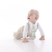 Cravata bebelusi cu accesoriu de dentitie BabyJem (Culoare: Ecru) JEMbj_7502