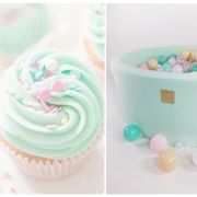 Piscina Uscata Cu 250 De Bile (alb, Mint, Bej, Roz Pastel, Transparent) Meowbaby  , Cupcake, 90x30 Cm, Mint Pjbb1006