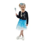 Costum Ice Princess cu Fustita, Diadema si Bagheta magica. Toi-Toys TT12456 BBJTT12456_Albastru