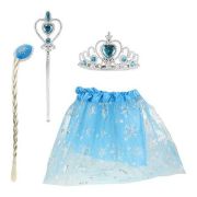 Costum Ice Princess cu Fustita, Diadema si Bagheta magica. Toi-Toys TT12456 BBJTT12456_Albastru
