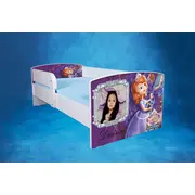 Pat Fetite 2-8 Ani Cu Sofia Intai Cu Nume Si Poza Copil Si Saltea SafeNest 140x70 Cm, Fara Sertar Ptv2819