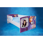 Pat Personalizat Printesa Sofia Cu Saltea 160x80 Inclusa Si Sertar Ptv2820