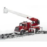 Bruder - Camion De Pompieri Mack Granite Cu Scara, Pompa De Apa Si Sirena ARTBR02821