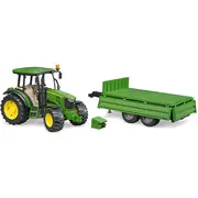 Bruder - Tractor John Deere 5115M Cu Remorca Basculabila ARTBR02108