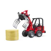 Bruder - Incarcator Compact Schaffer 2630 Cu Graifer Si Un Balot Rotund ARTBR02192