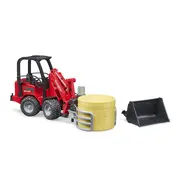 Bruder - Incarcator Compact Schaffer 2630 Cu Graifer Si Un Balot Rotund ARTBR02192