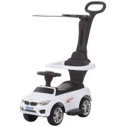 Masinuta de impins chipolino flash white cu maner si copertina hubrocflh02101wh